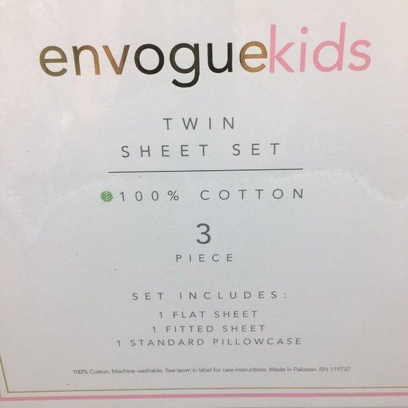 3pc Envogue Eiffel Tower Pink Heart TWIN Sheet Set Love Paris Gray White Kids - Picture 4 of 4